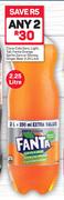Coca Cola Zero Light, Tab, Fanta Orange, Sprite Zero Or Stoney Ginger Beer-2 x 2.25Ltr