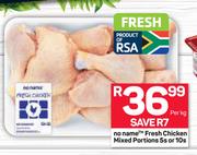 No Name Fresh Chicken Mixed Portions-5s Or 10s Per Kg