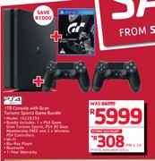 PS4 1TB Console With Gran Turismo Sports Game Bundle