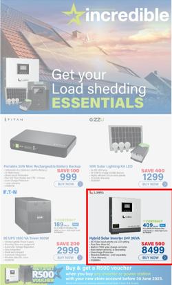 Incredible Connection : Get Your Loadshedding Essentials (Request Valid Date From Retailer), page 1