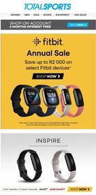 Total Sports : Save Up To R2000 Off Selected Fitbit Tech (15 August - 11 September 2022)