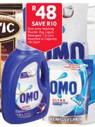 Omo Auto Washing Powder-2Kg, Liquid Detergent-1.5Ltr Assorted Or Capsules-14s Each