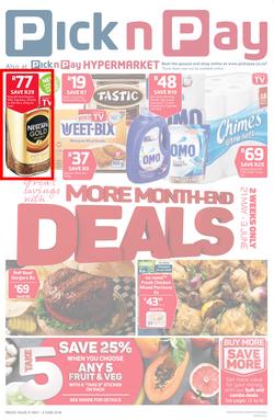 Pick n Pay Western Cape : Great Savings With Month-End Deals (21 May - 03 Jun 2018), page 1