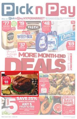 Pick n Pay Western Cape : Great Savings With Month-End Deals (21 May - 03 Jun 2018), page 1