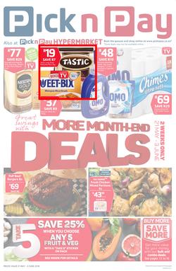 Pick n Pay Western Cape : Great Savings With Month-End Deals (21 May - 03 Jun 2018), page 1
