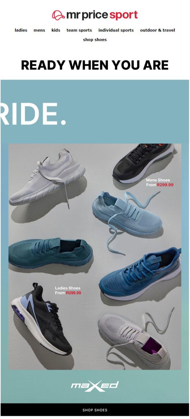 Mr Price Sport : Power Your Stride (Request Valid Date From