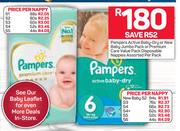 Pampers Active Baby Dry Or New Baby Jumbo Pack/Premium Care Value Pack Disposable Nappies-Per Pack