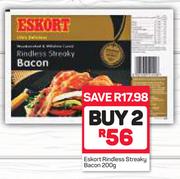 Eskort Rindless Streaky Bacon-2X200g