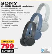 Sony WH-CH520 Bluetooth Headphones