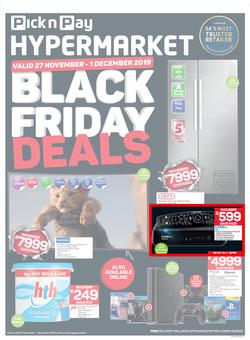 Pick n Pay Hyper : Black Friday Deals (27 Nov - 01 Dec 2019), page 1
