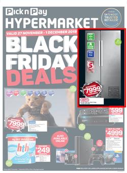 Pick n Pay Hyper : Black Friday Deals (27 Nov - 01 Dec 2019), page 1