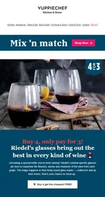 Yuppiechef : 4 For 3 Sale On Riedel Glasses (Request Valid Date From Retailer)