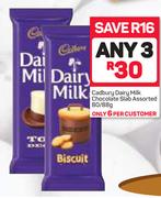 Cadbury Dairy Milk Chocolate Slab Assorted-Any 3 x 80/88g