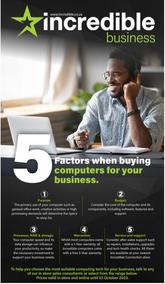 Incredible Connection : 5 Factors When Buying Computers For Your Business (10 October - 23 October 2023)