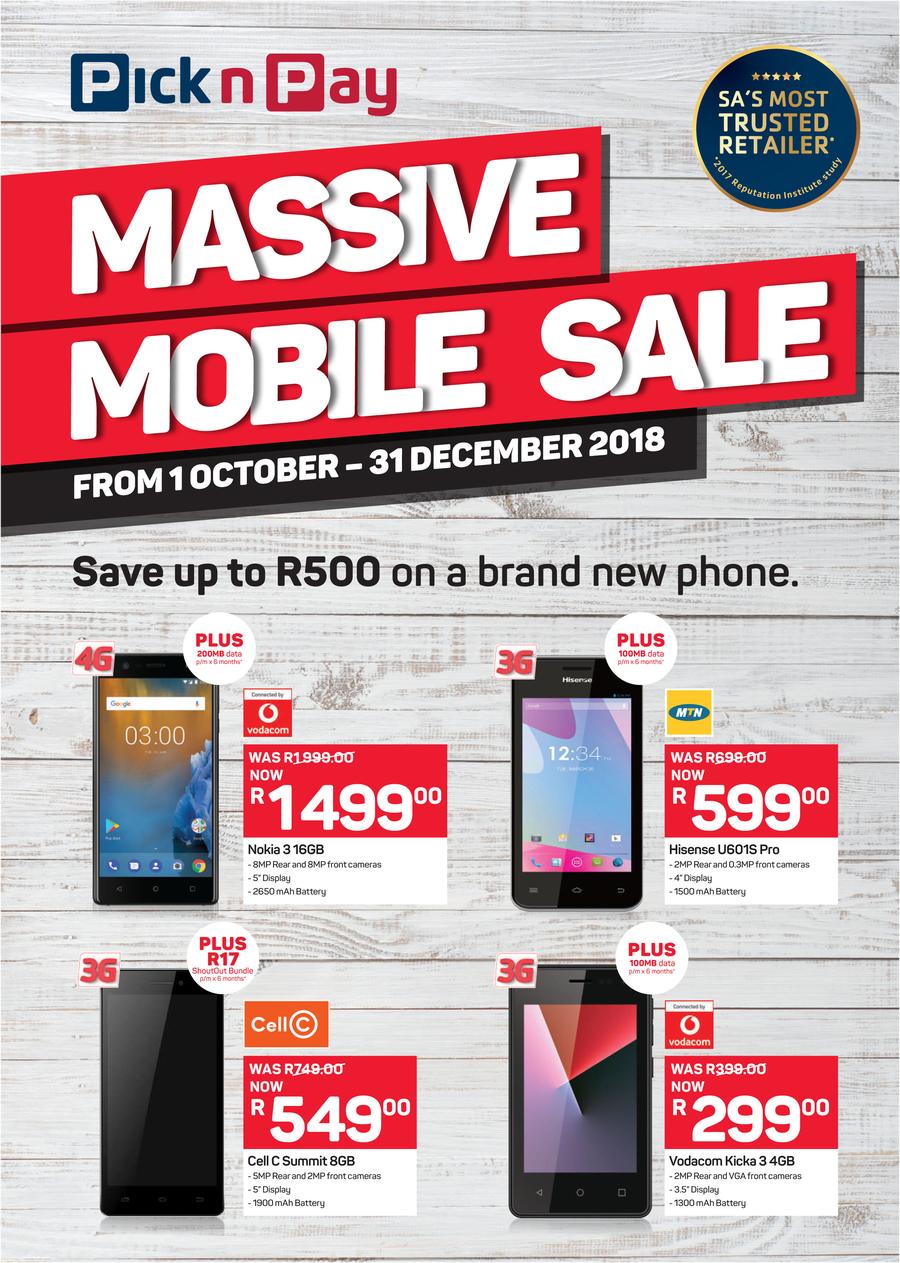 pick n pay black friday cell phones