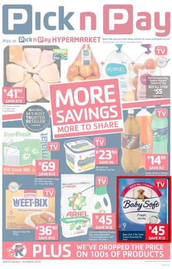 Pick n Pay KZN : More Savings More To Share (06 Mar - 18 Mar 2018), page 1