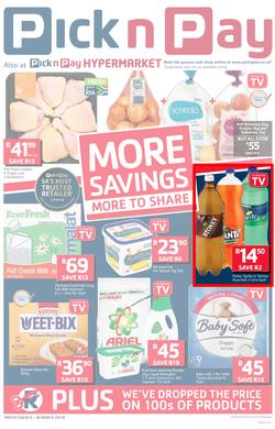 Pick n Pay KZN : More Savings More To Share (06 Mar - 18 Mar 2018), page 1