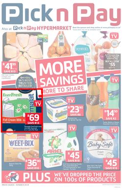 Pick n Pay KZN : More Savings More To Share (06 Mar - 18 Mar 2018), page 1