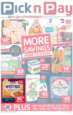 Pick n Pay KZN : More Savings More To Share (06 Mar - 18 Mar 2018), page 1