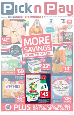 Pick n Pay KZN : More Savings More To Share (06 Mar - 18 Mar 2018), page 1