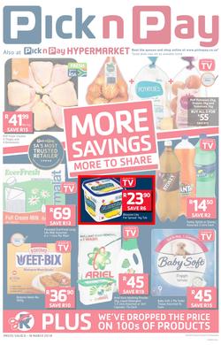 Pick n Pay KZN : More Savings More To Share (06 Mar - 18 Mar 2018), page 1
