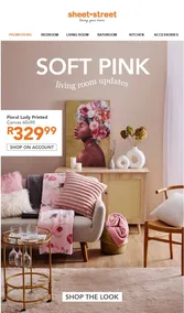 Sheet Street : Soft Pink Living Room Updates (Request Valid Date From Retailer)