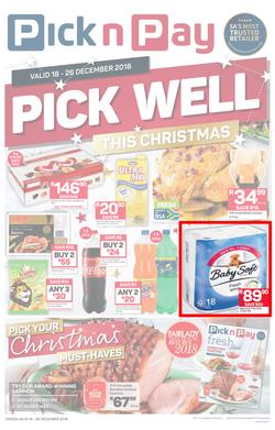 Pick n Pay KZN : Pick Well This Christmas (18 Dec - 26 Dec 2018), page 1