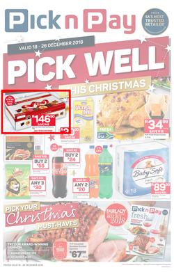 Pick n Pay KZN : Pick Well This Christmas (18 Dec - 26 Dec 2018), page 1