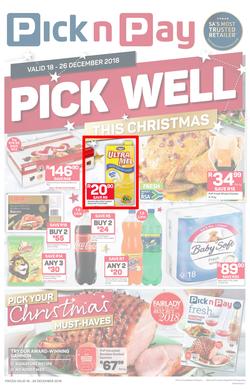 Pick n Pay KZN : Pick Well This Christmas (18 Dec - 26 Dec 2018), page 1