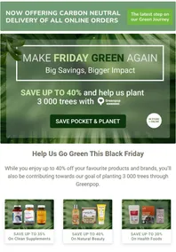 Wellness Warehouse : Make Friday Green Again (Request Valid Date From Retailer)