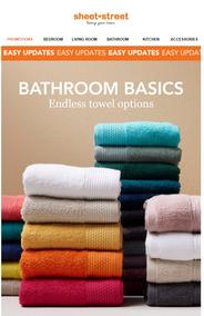 Sheet Street : Bathroom Basics (Request Valid Date From Retailer)