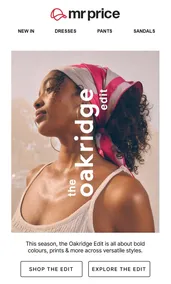 Mr Price : The Oakridge Edit (Request Valid Date From Retailer)