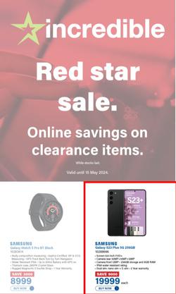 Incredible : Red Star Sale (12 April - 15 May 2024), page 1