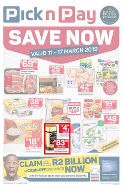 Pick n Pay Western Cape  : Save Now (11 Mar - 17 Mar 2019), page 1