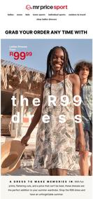 Mr Price Sport : The R99 Dress (Request Valid Date From Retailer)
