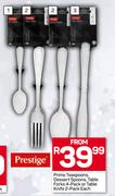 Primo Teaspoons Dessert Spoons,Table Forks 4 Pack Or Table Knife 2 Pack-Each