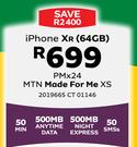 Apple iPhone XR 64GB LTE/HD Voice-On MTN Made For Me XS