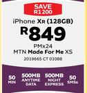 Apple iPhone XR 128GB LTE/HD Voice-On MTN Made For Me XS