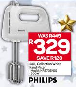 Philips 300W Daily Collection White Hand Mixer HR3705/00