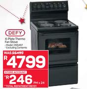 Defy 4 Plate Thermo Fan Stove DSS497