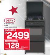 Defy 4 Burner Gas Stove SGGS100NB