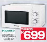 Hisense 20Ltr White Manual Microwave H20MOWH