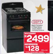 Defy Black Compact 4 Plate Stove DSS514
