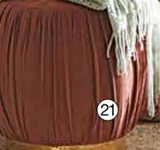 Velvet Pleated Ottoman 43(l)x43(W)x41(h)cm