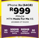 Apple iPhone XS 64GB LTE/HD Voice-On MTN Made For Me XS