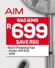 AIM 40cm Pedestal Fan APF40S-55W