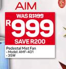 AIM Pedestal Mist Fan AMF 401-35W
