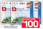 Burago 1:43 Street Fire Die Cast Car Assorted-For 3