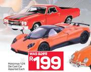 Motormax 1:24 Die Cast Car Assorted-Each