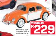 Motormax 1:24 VW Die Cast Car Assorted-Each